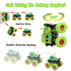 taessv Monster Truck friction-push in action demonstrates battery-free motion