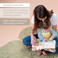 Taf Toys Busy Book peek-a-boo panel invites curious exploration and focus.