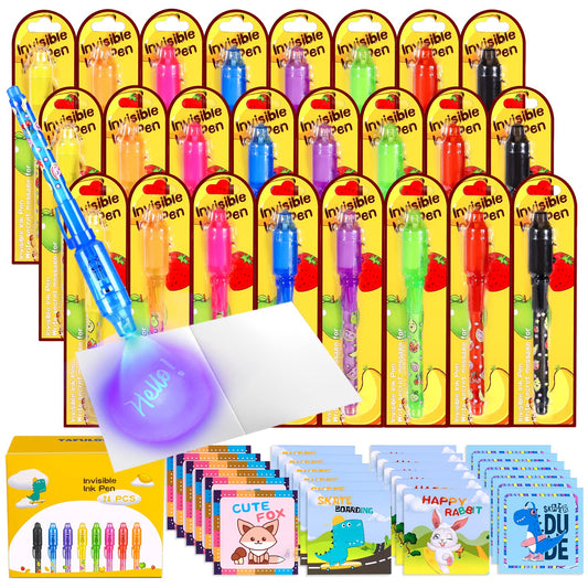 TAFULOR invisible ink pen set with UV glow for secret messages and creativity.