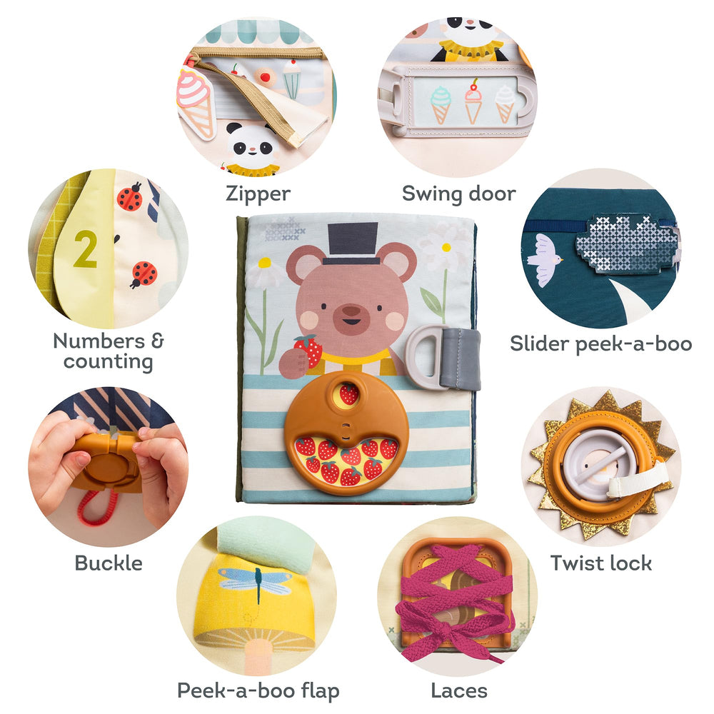 Taf Toys Busy Book lace strip encourages hand-eye coordination