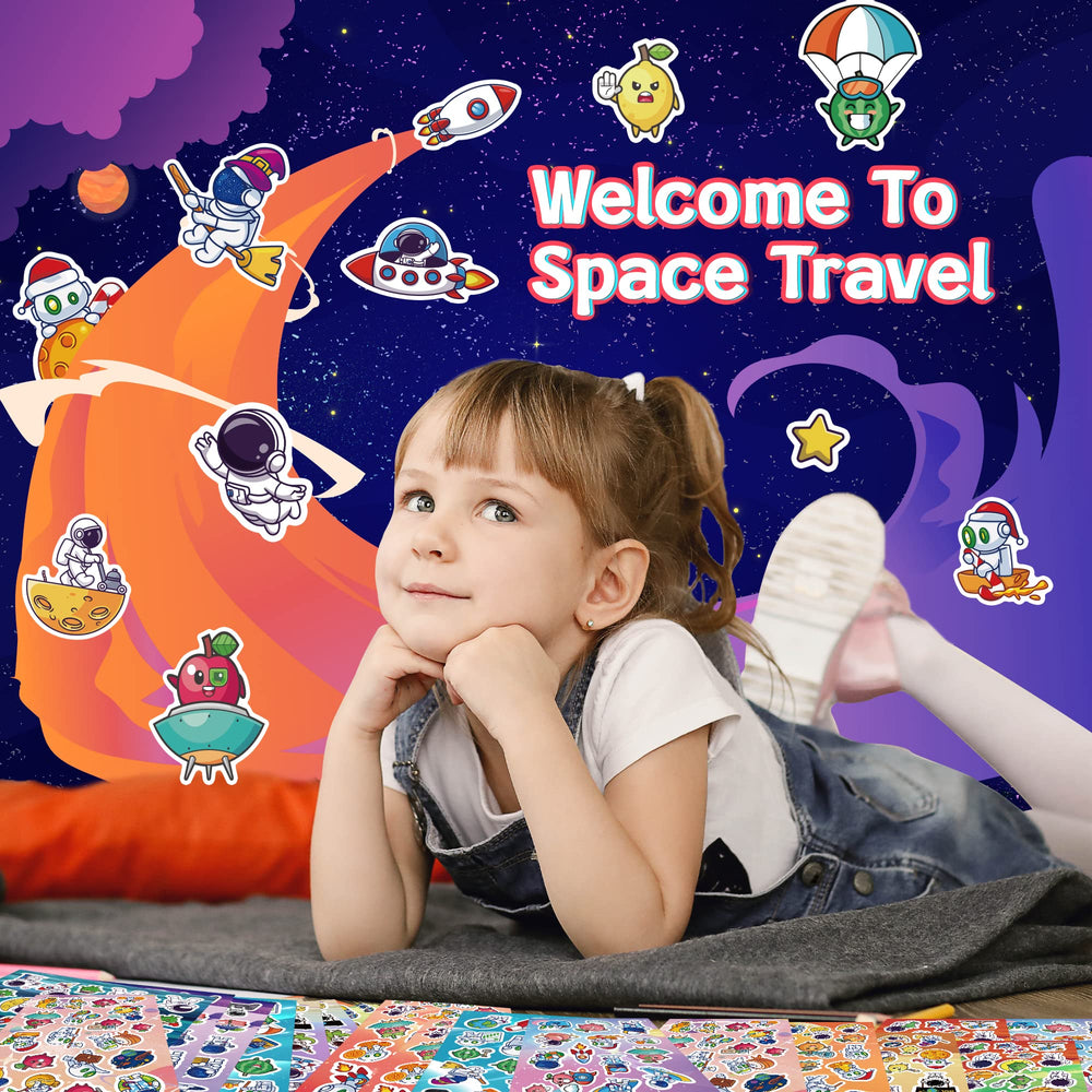 Tageenla Smelly Stickers Space Spaceships; engaging classroom rewards and decor.