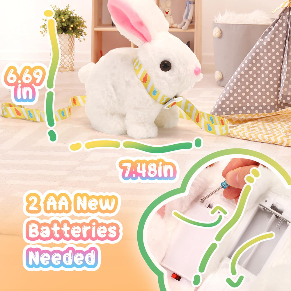 Tagitary rabbit toy mouth twitch enables pretend feeding and interactive play