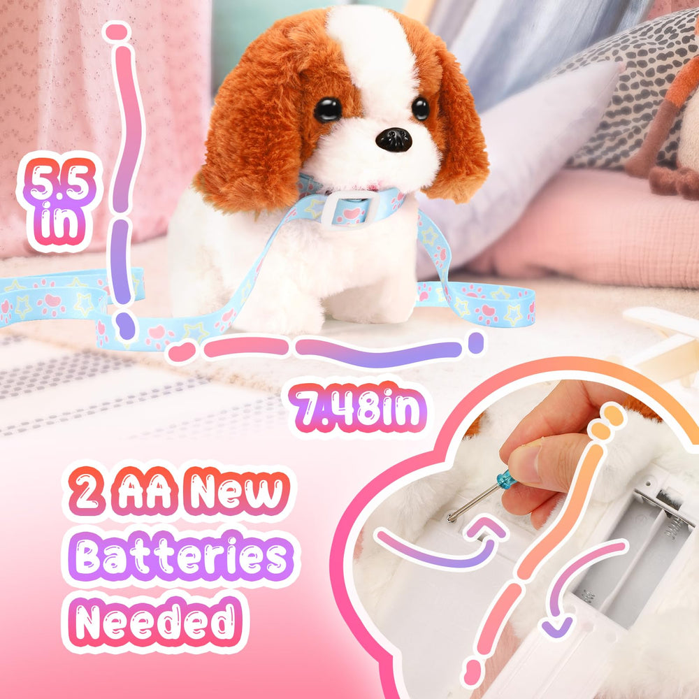 Tagitary puppy barking toy that responds to touch for interactive fun