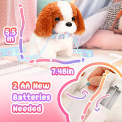 Tagitary puppy barking toy that responds to touch for interactive fun