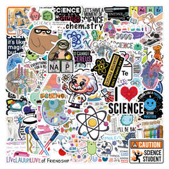 TaiLiHaile 110pcs science stickers pack for laptops and water bottles with durable color