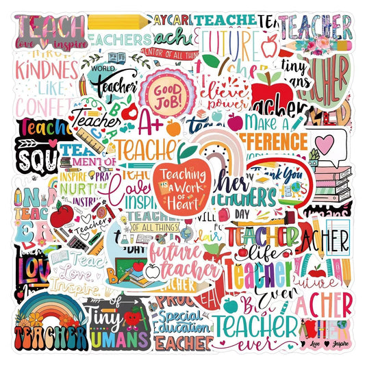 TaiLiHaile teacher stickers on a MacBook add playful character and durability.