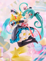 Taito Hatsune Miku x Rody AMP+ figure with base stand, ideal for display and collection.