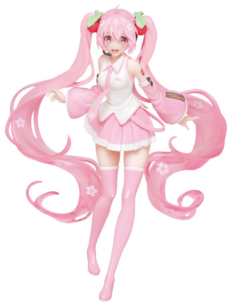 Taito Hatsune Miku Sakura Version figure, front view, ideal for display and collector showcases.