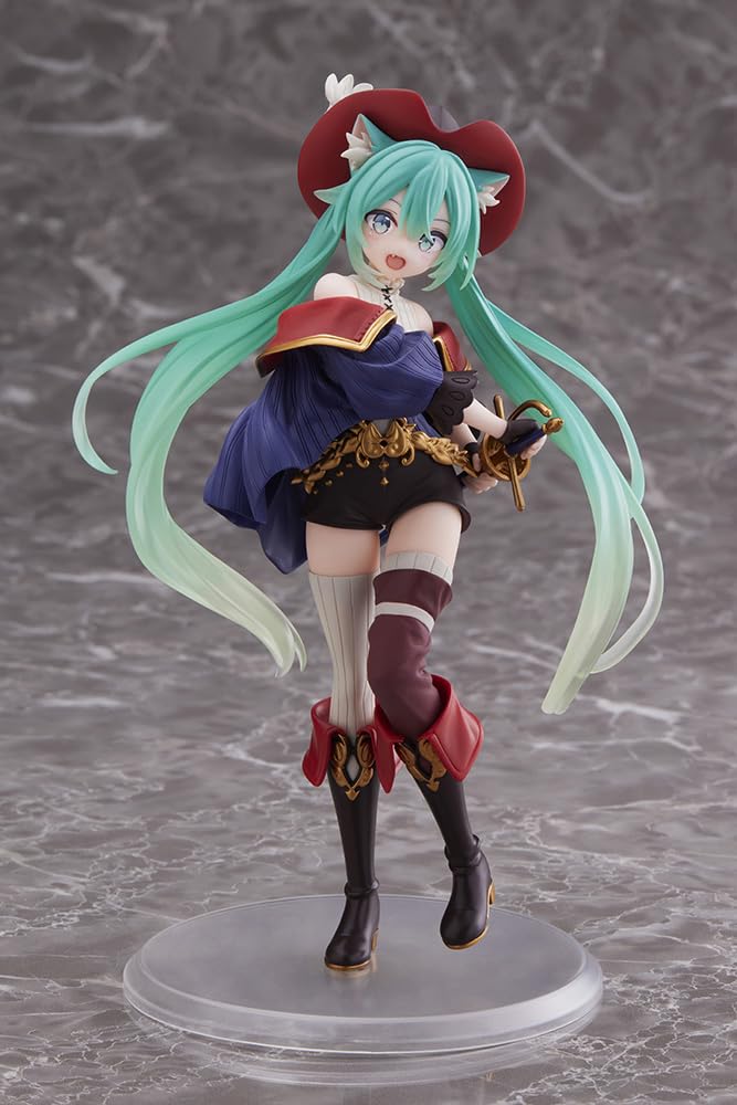 Taito Hatsune Miku Wonderland Puss in Boots figure ideal for shelf display and gifting