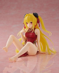 Taito Love-Ru Darkness figure base stand provides stable desktop display.