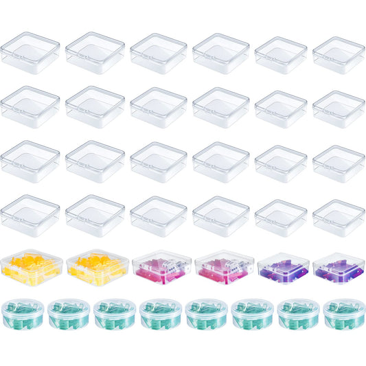 Taiyin 32-pcs clear game token boxes with lids for easy sorting