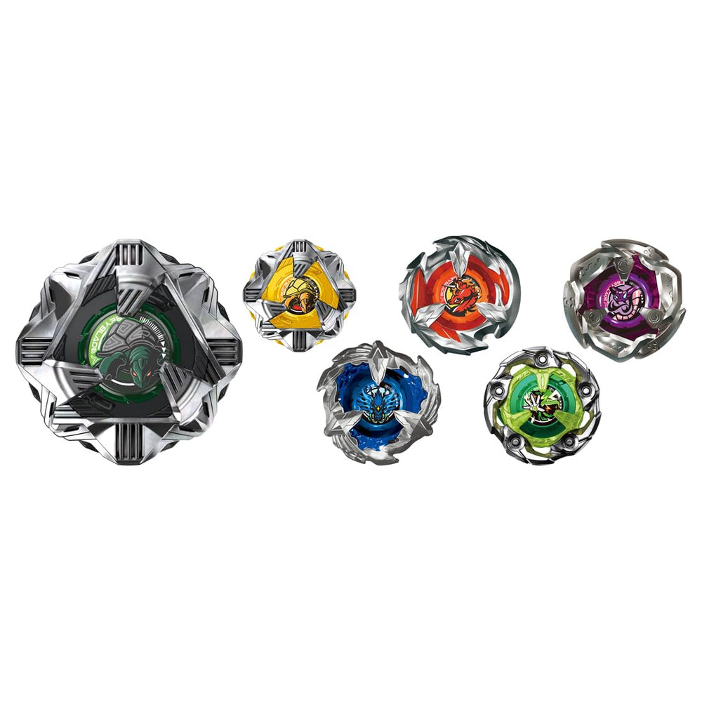 Takara Tomy Beyblade X BX-35 Vol-4 front view, vibrant colors for battle-ready display