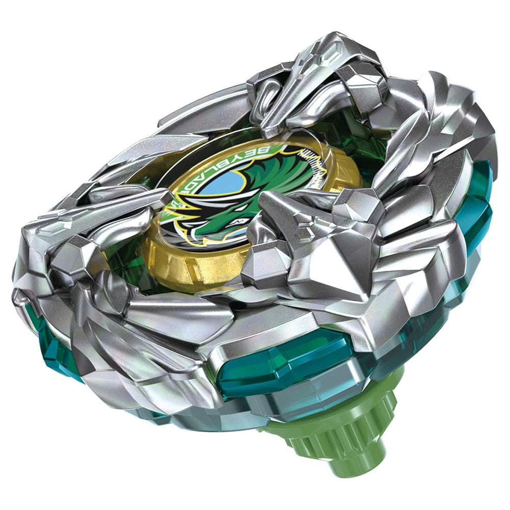 Takara Tomy Beyblade X BX 44 Tricera Press blade in fast action display