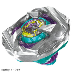 Takara Tomy Beyblade X BX-45 ratchet highlights grip during impact.