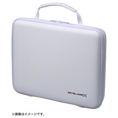 Takara Tomy Beyblade X Gear Case White Ver open lid reveals urethane partition for protection.