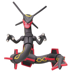 Takara Tomy Black Rayquaza Moncolle side profile emphasizes dynamic silhouette