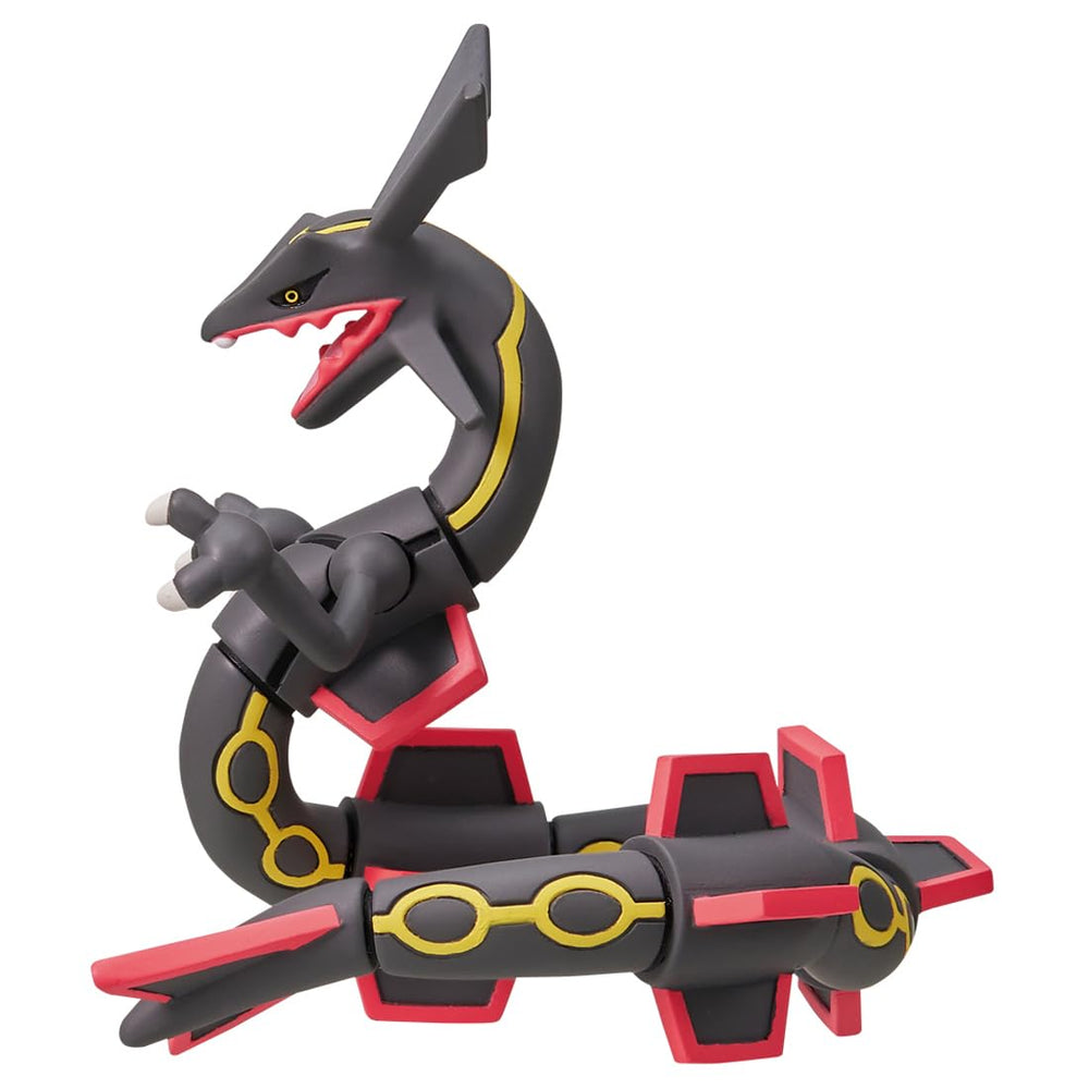 Takara Tomy Black Rayquaza Moncolle size comparison helps plan display space