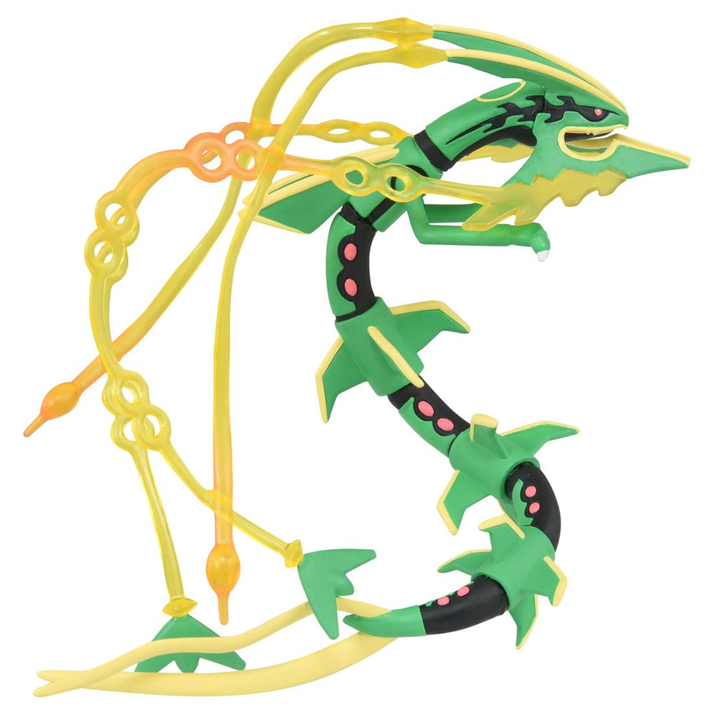 Takara Tomy Mega Rayquaza PVC material provides sturdy display
