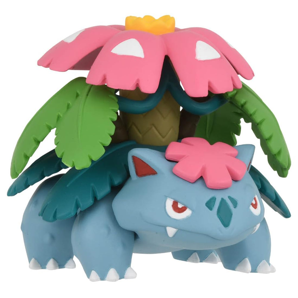 TAKARA TOMY Mega Venusaur Moncolle back view compact statue for shelves.