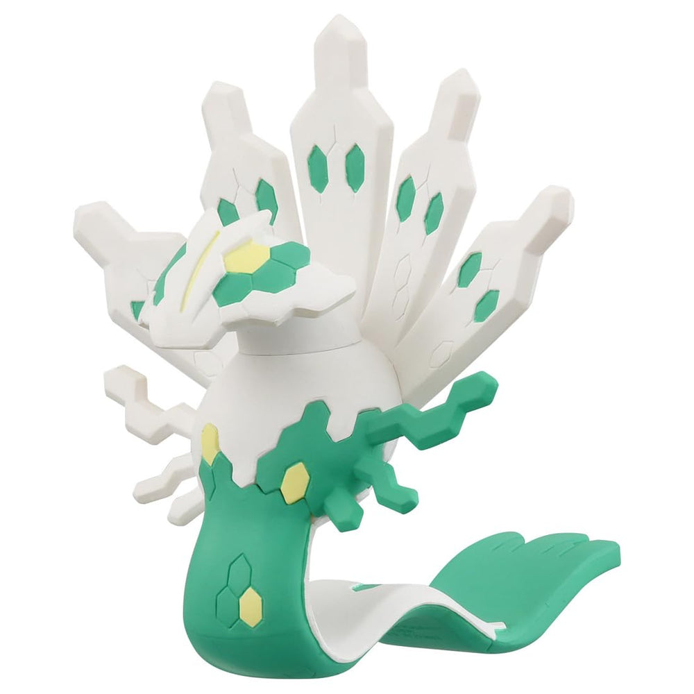 Takara Tomy Moncolle ML-24 Shiny Zygarde 50% Form side view perfect for shelf placement.