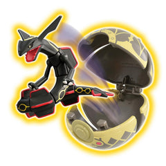 Open ball reveal with Rayquaza flying out for interactive play