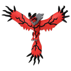 Takara Tomy MonColle Yveltal front view shows precise sculpt and vivid Pokemon colors
