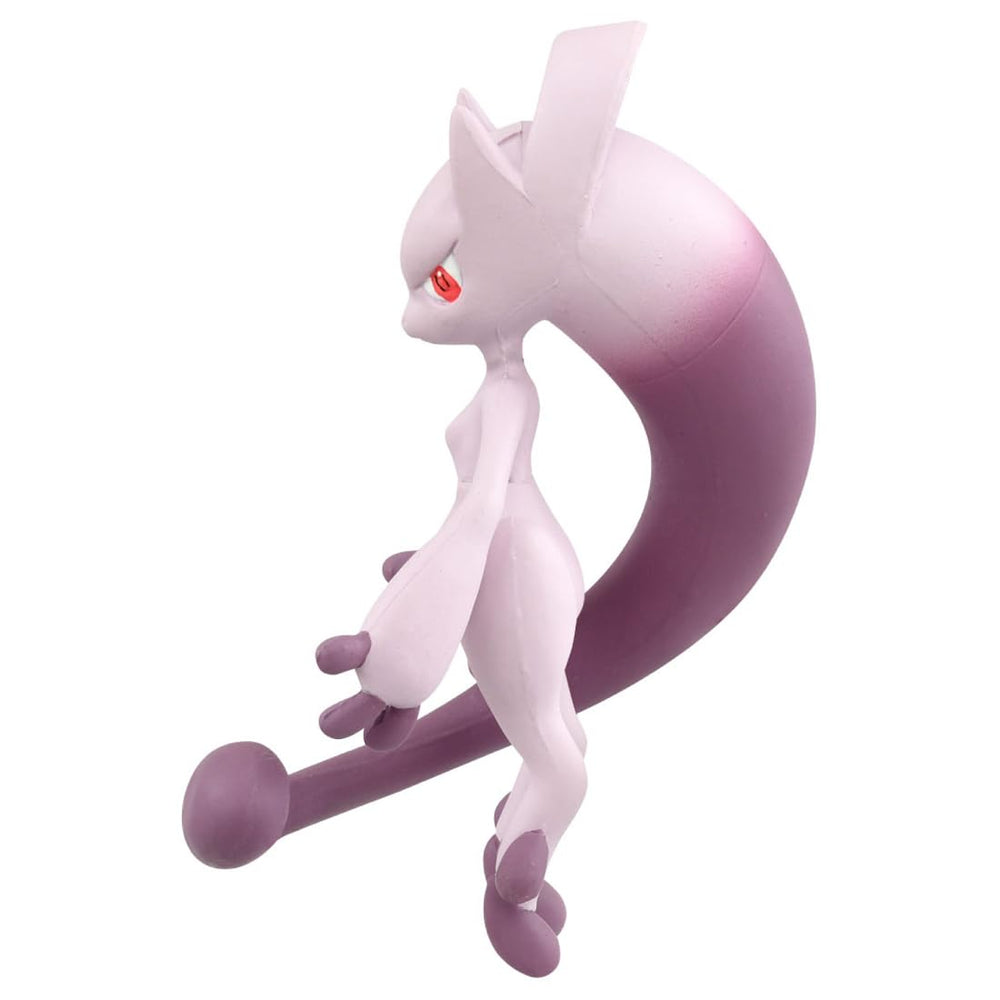 Takara Tomy Pokemon Mega Mewtwo Y side profile highlights precise sculpt.