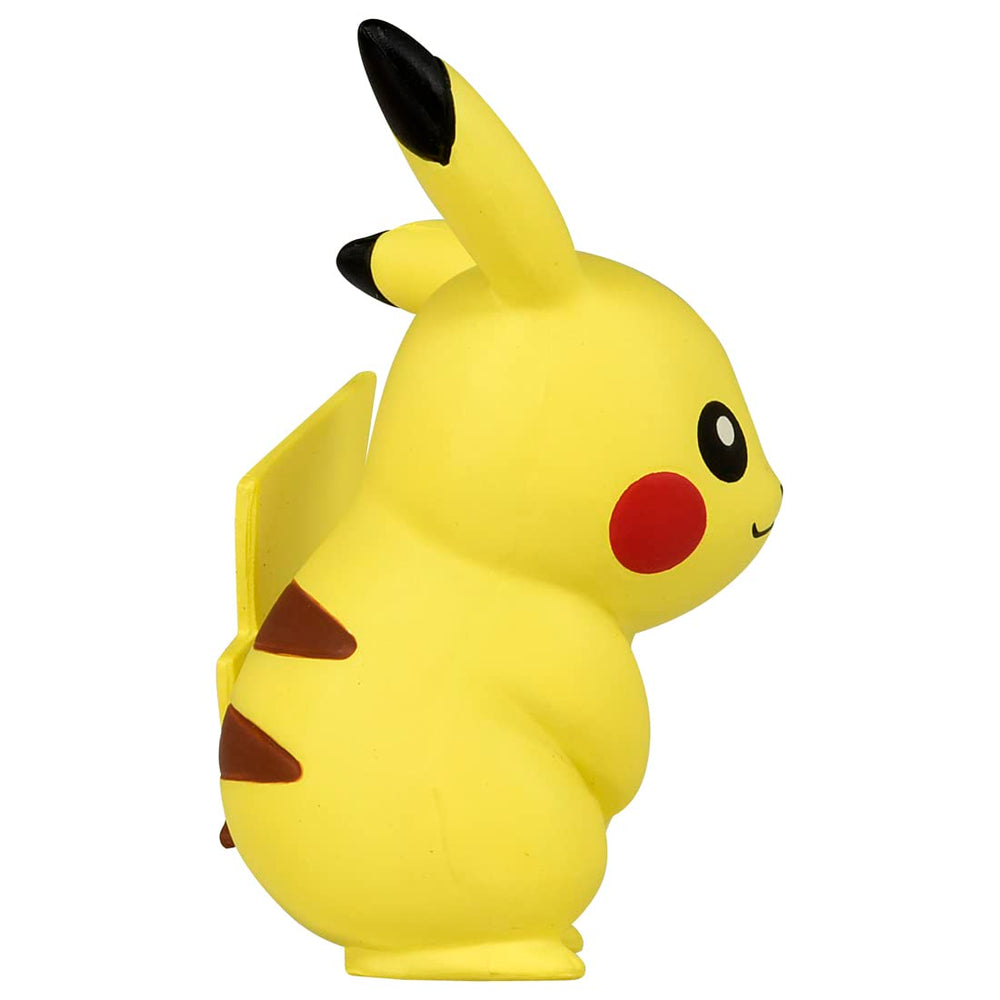 Takara Tomy Moncolle Pikachu side view for shelf display.