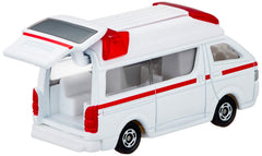 Takara Tomy TOMICA 079 Toyota Himedic Ambulance front view shows detailed styling