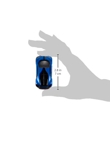 Takara Tomy Tomica 37 Bugatti Chiron Pure Sport side view shows compact scale for collectors.