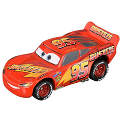 Takara Tomy Tomica Lightning McQueen front view for display and play.