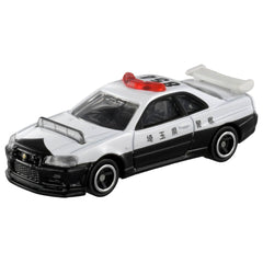 Takara Tomy Tomica Nissan Skyline GT-R BNR34 diecast model for play and display.