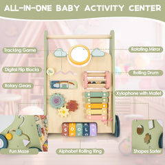 Takeeyce wooden walker maze and gears promote cognitive play