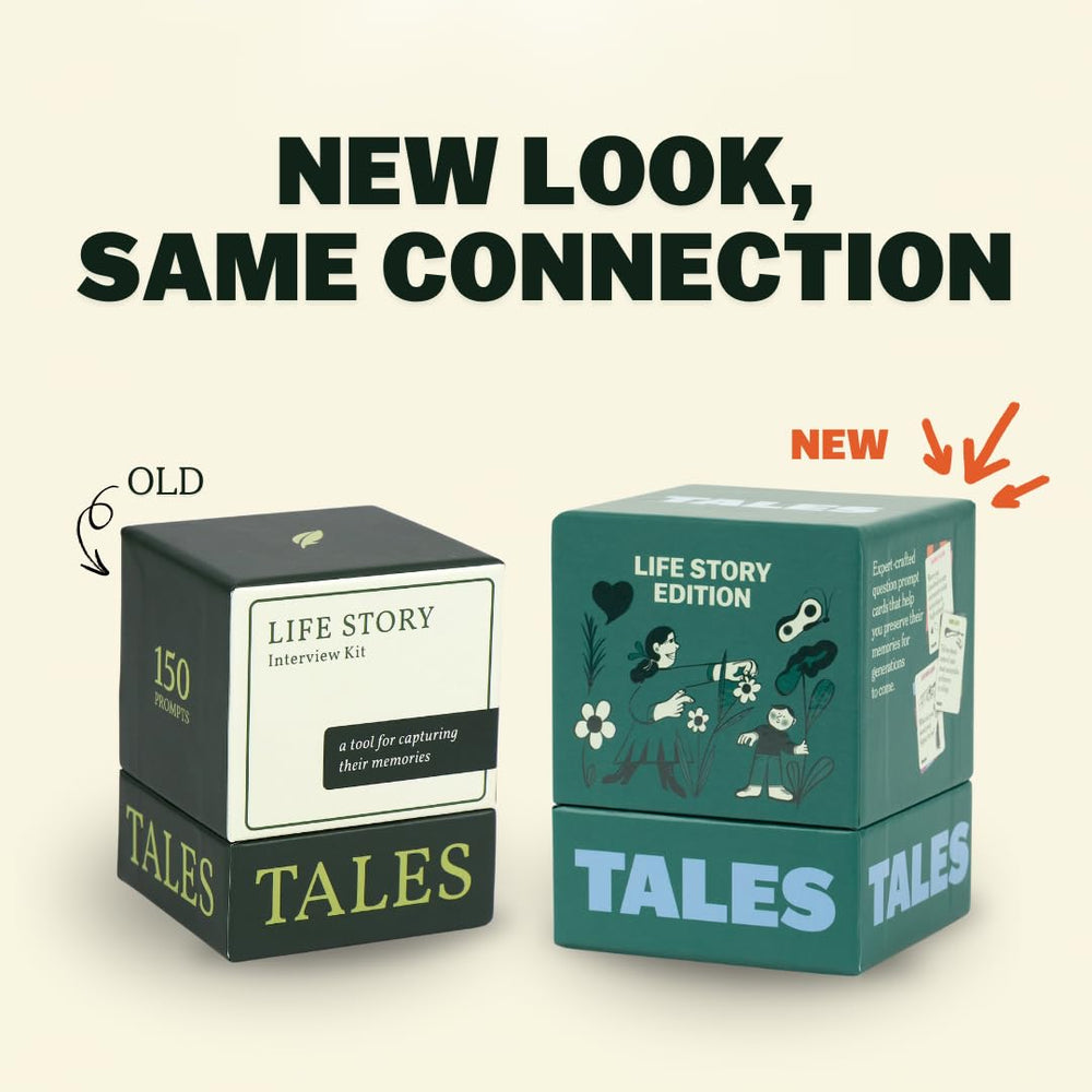 TALES early-life questions section prompts warm conversations