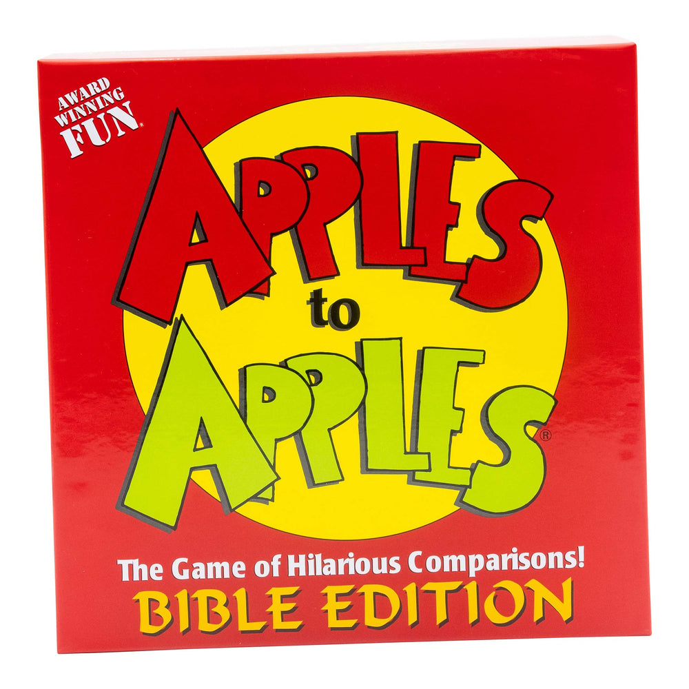 TaliCor Apples to Apples Bible Edition box ready for family game night.