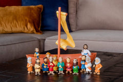 TaliCor BibleToys Tales of Glory Docking stand keeps pieces organized.