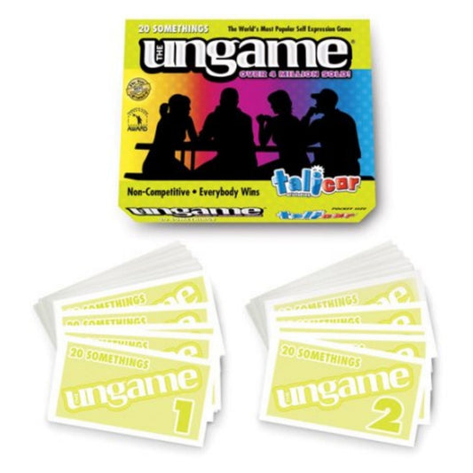 TaliCor Pocket UNGAME 20 Somethings cards for versatile conversation prompts.