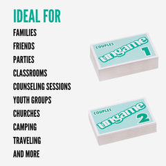 TaliCor Pocket Ungame couples cards in hands during date night for deeper connection