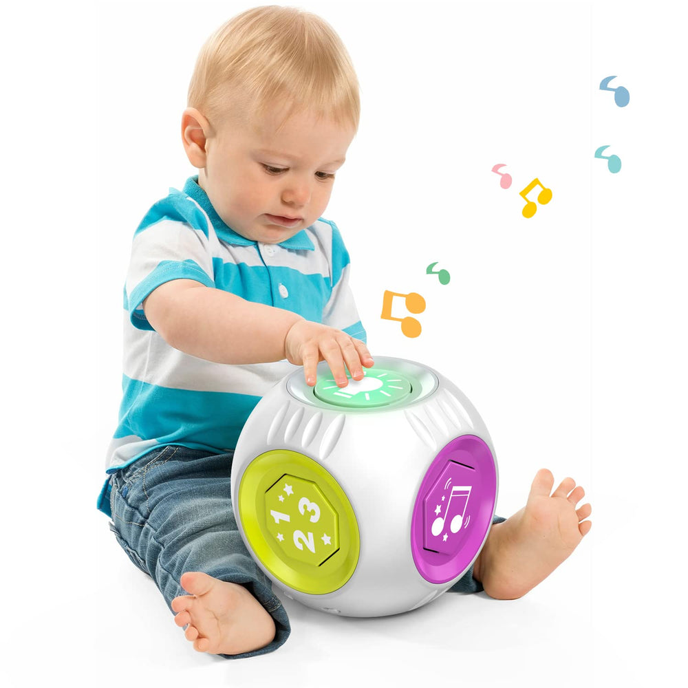 Talkfun learning cube musical panel with colorful lights boosts early literacy and play