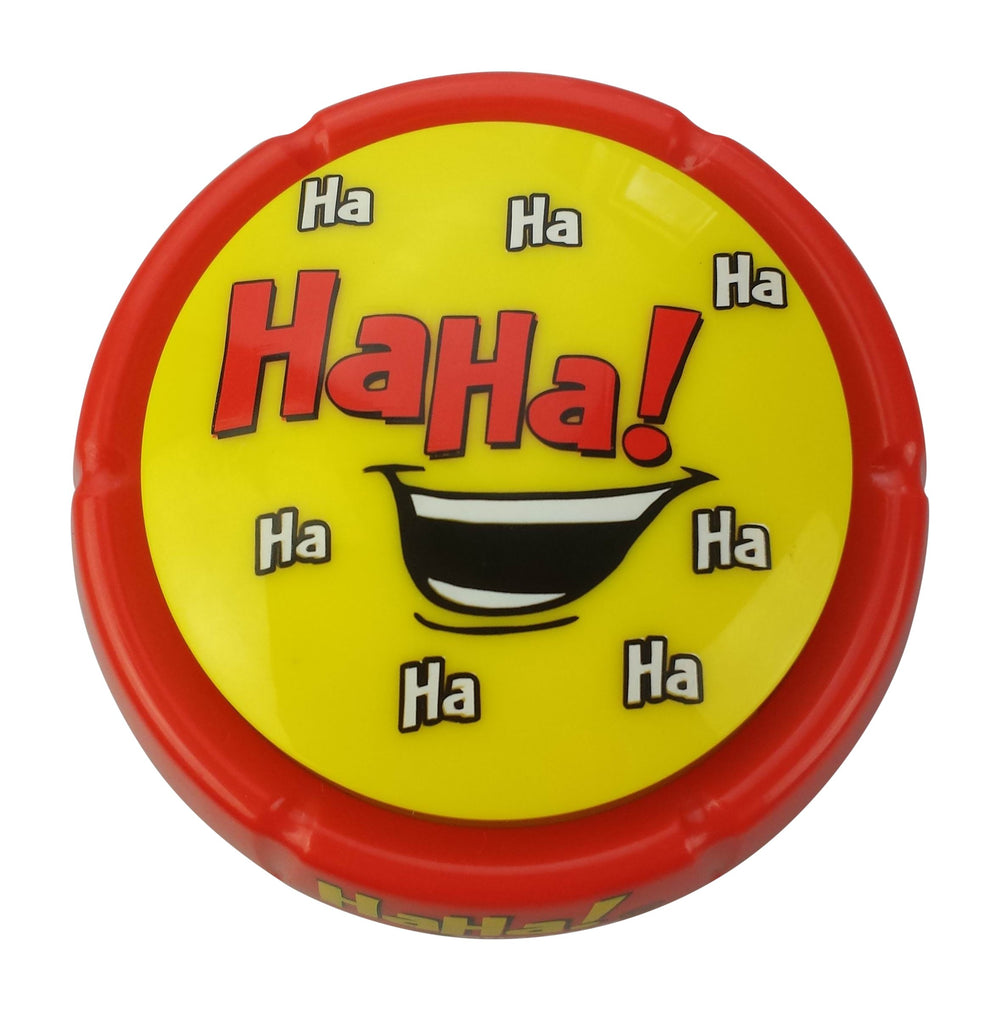 Talkie Toys Ha Ha Button side-view for easy reach and spontaneous giggles.