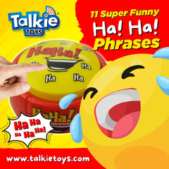 Talkie Toys Ha Ha Button top-lit mode, enhances visibility during late desk moments.