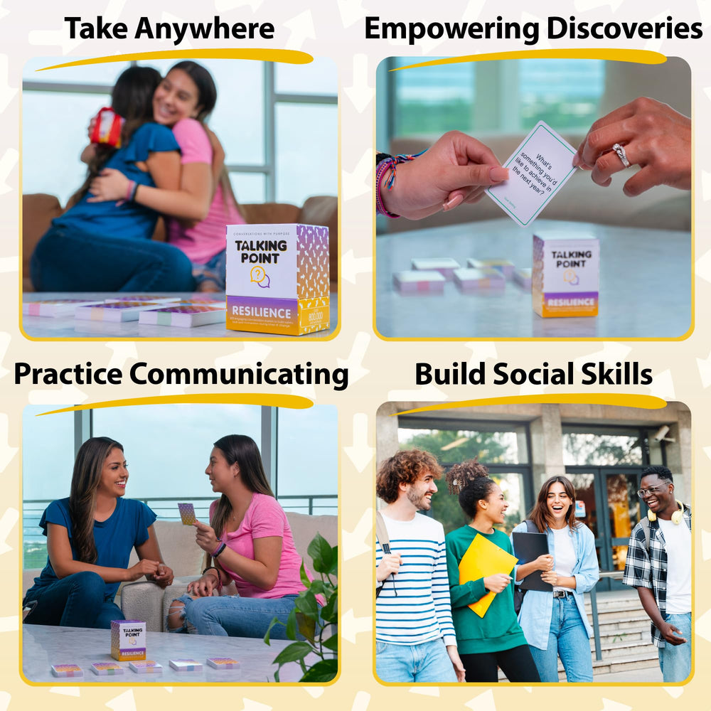 Talking Point Cards divorce and marriage scenario shows structured prompts for dialogue