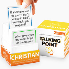 Talking Point Cards Faith Journey card engages family discussions about faith.