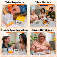 Talking Point Cards Family Game Table setup for a warm, faith-centered game night.