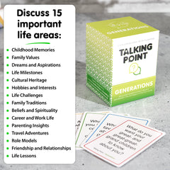 Growing Up prompts from Talking Point Cards spark reminiscence.