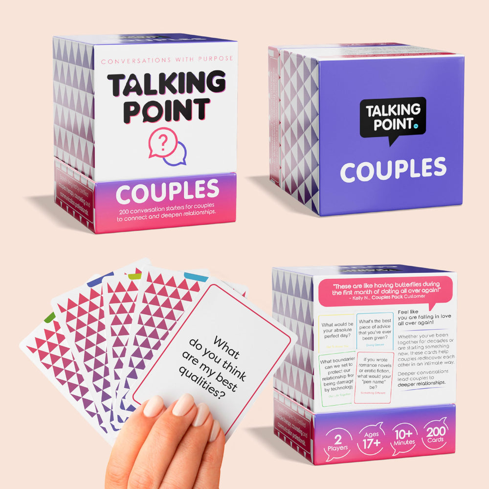 Talking Point Cards on-table setup promotes deeper understanding during chats.