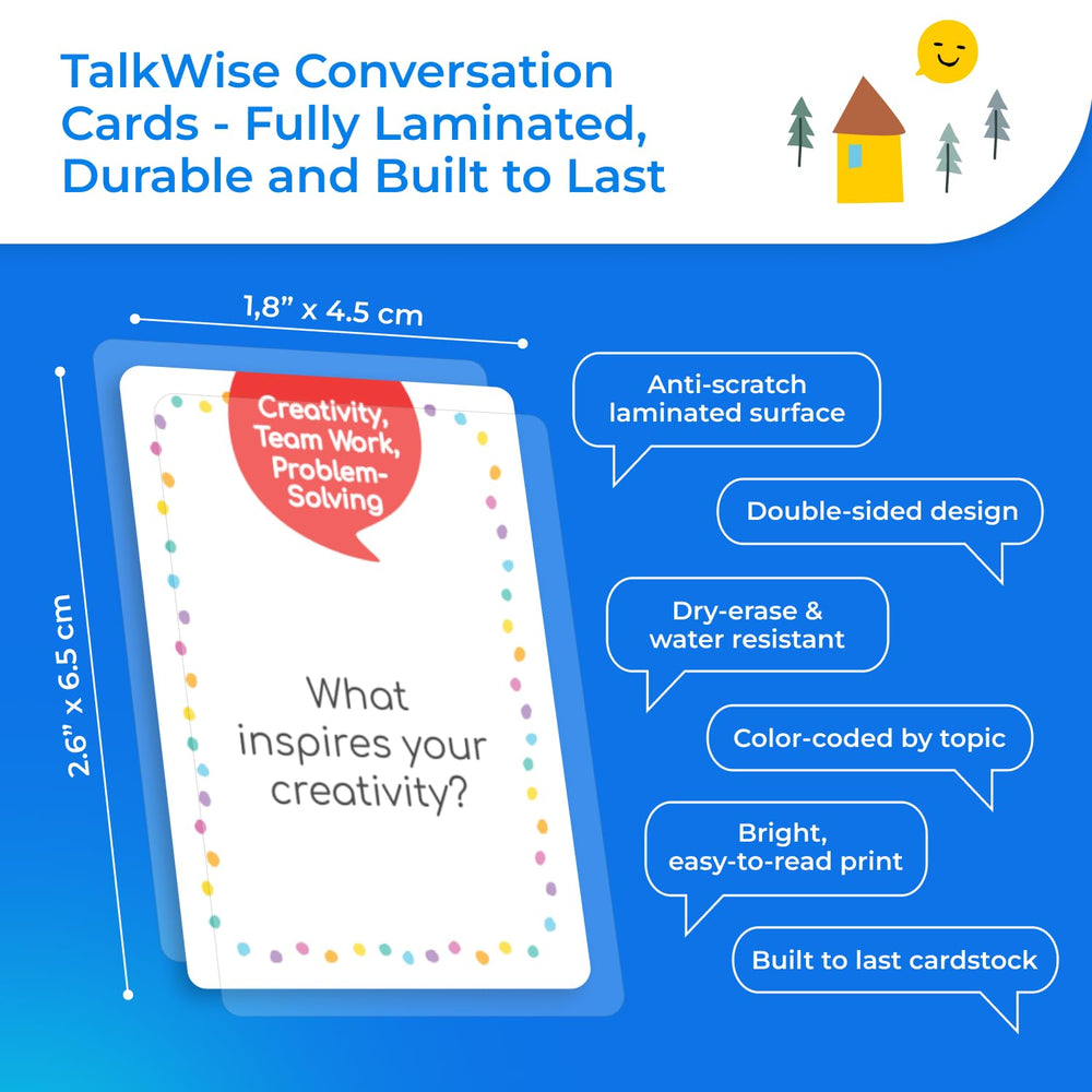 TalkWise deeper-meaning questions cards invite thoughtful conversations about purpose.