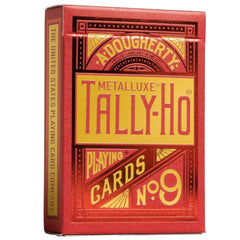 Tally Ho Metalluxe card back foil close-up highlighting vivid shine for collectors