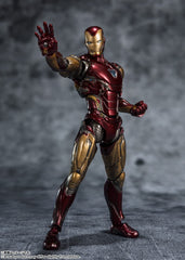 TAMASHII NATIONS Iron Man Mark 85 repulsor effect set adds glowing energy.