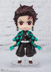 Tamashii Nations Demon Slayer Tanjiro Water Breathing mini-figure with optional arms for customizable display.